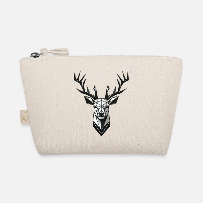 Geometrischer Hirsch mit Geweih Bio-Täschchen