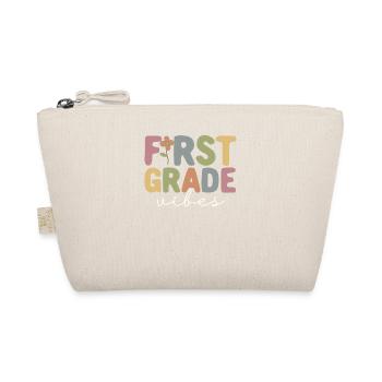 First Grade Vibes 1st Class Team Retro 100th Day - Organic Pouch - nature - Front