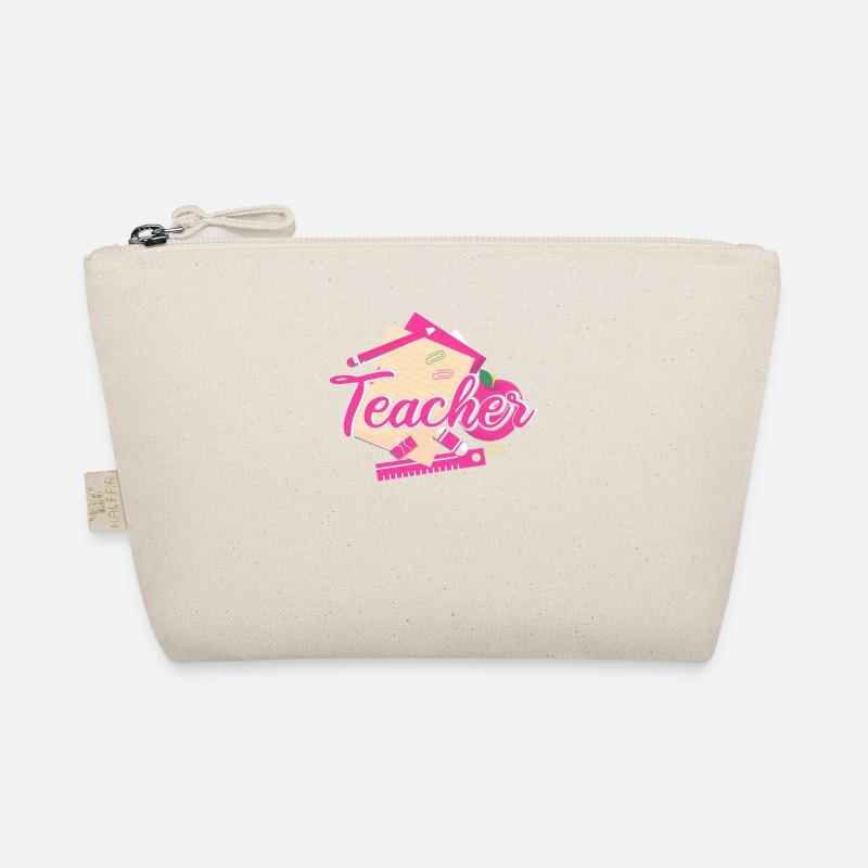 Pink Teacher 90s Teacher Students 100th Day of Organic Pouch