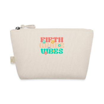Fifth Grade Vibes Fifth Grade Team Retro 100 - Organic Pouch - nature - Front