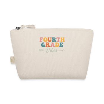 Fourth Grade Vibes 4th Team Retro 100th Day of School - Organic Pouch - nature - Front