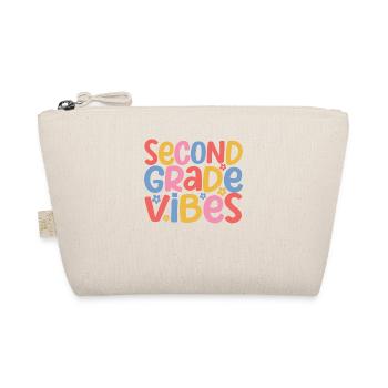 Second Class Vibes 2nd Team Retro 100th Day of School - Organic Pouch - nature - Front