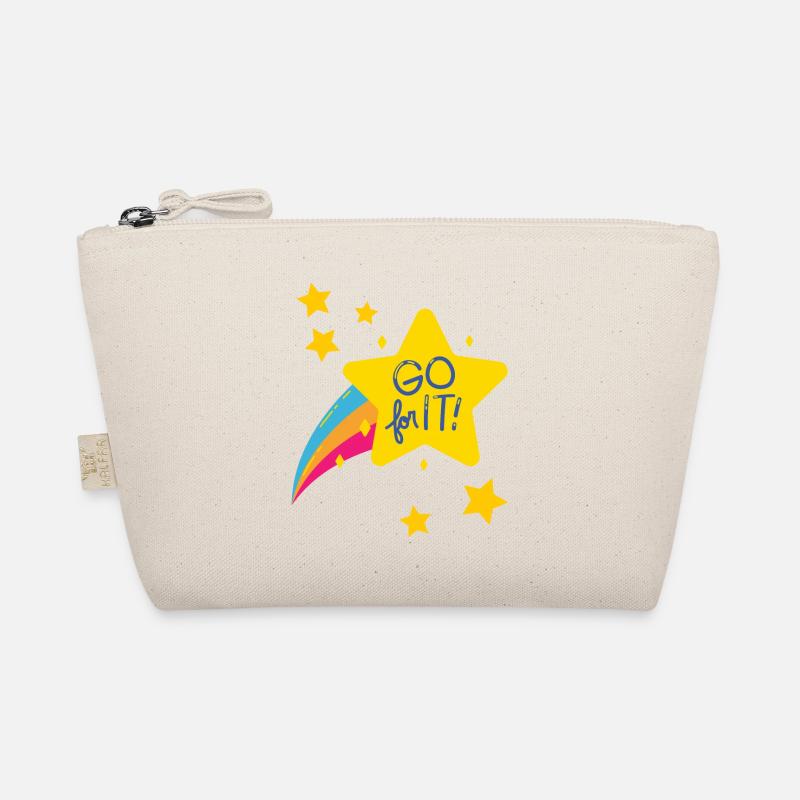 GO for it / Motivation for more courage / Gift idea Organic Pouch