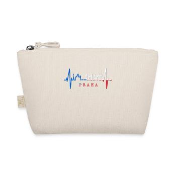 Prague Skyline Heartbeat République Tchèque Heart Love Praha - Trousse biologique - nature - Devant