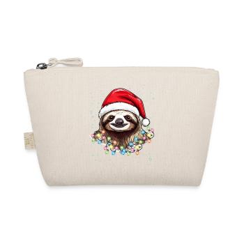 Slow Sloth Funny Christmas - Christmas Funny Sloth - Bio-Täschchen - Natur - Vorne