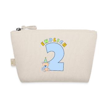 ENDLICH 2 Zweiter Geburtstag Kindergeburtstag Bär - Bio-Täschchen - Natur - Vorne