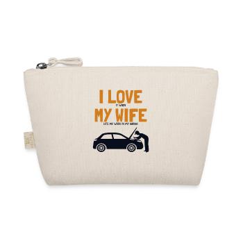 I love my Wife Mechanic Autoschrauber Meister Kfz - Bio-Täschchen - Natur - Vorne