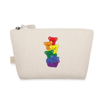 Rainbow Mouse Cute Colorful Mouse for Kids - Organic Pouch - nature - Front