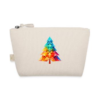 Versatile Magic: Colorful Polygon Christmas Tree - Organic Pouch - nature - Front