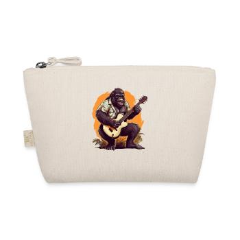 Musical Gorilla: With acoustic guitar in - Organic Pouch - nature - Front