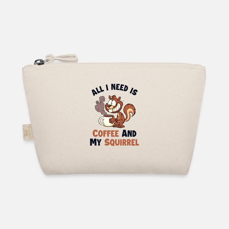 Coffee and my Squirrel Squirrel Fox Squirrel Organic Pouch