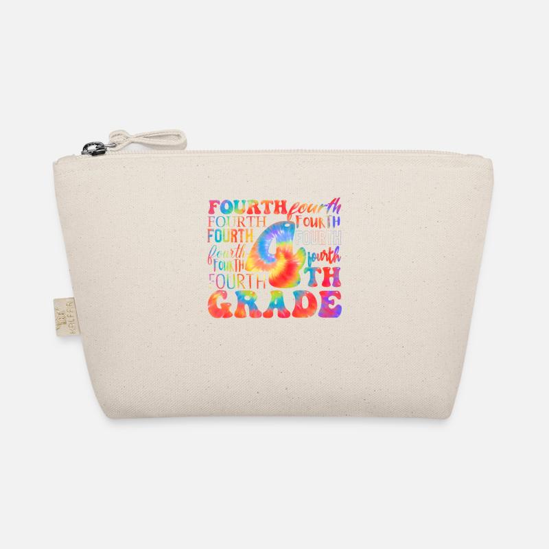 Tie Dye 4th Grade Typography Team Fourth Grade Organic Pouch