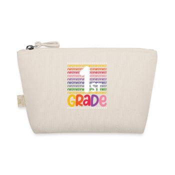 1st grade typography team first graders 100. - Organic Pouch - nature - Front
