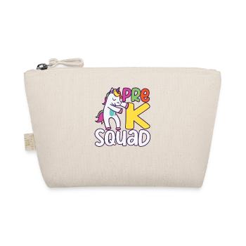 Pre-K Squad Flossing Unicorn 100. Tag der Schule - Bio-Täschchen - Natur - Vorne
