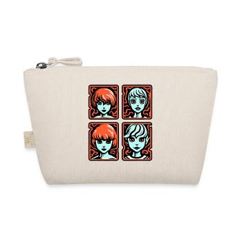 Cartoon Manga Anime Girl : 4 portraits - Trousse biologique - nature - Devant