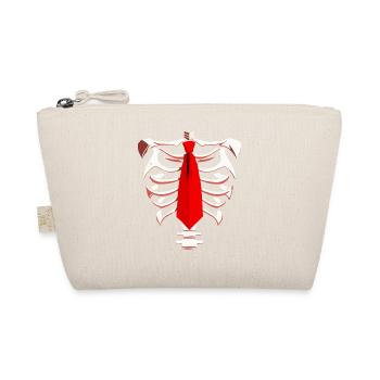 Squelette avec une cravate rouge drôle Halloween Design - Trousse biologique - nature - Devant