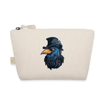 Crow with Hat Halloween - Organic Pouch - nature - Front