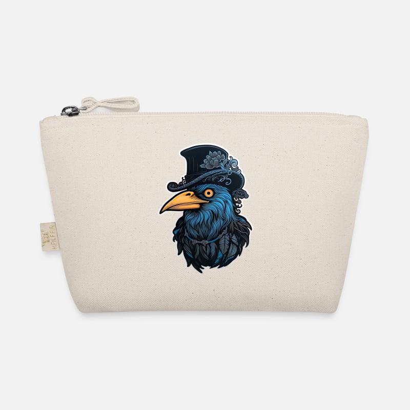 Crow with Hat Halloween Organic Pouch