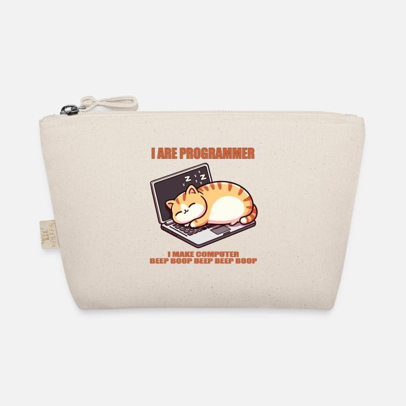 I are programmer, fat sleeping cat Organic Pouch