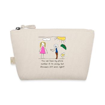 Flirting Phone Number Dinosaur - Organic Pouch - nature - Front