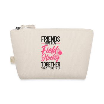 Field Hockey Friends Besties Buddy - Bio-Täschchen - Natur - Vorne