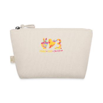 Peace Love Troisième Année 3ème Drôle Tie Dye Étudiant - Trousse biologique - nature - Devant