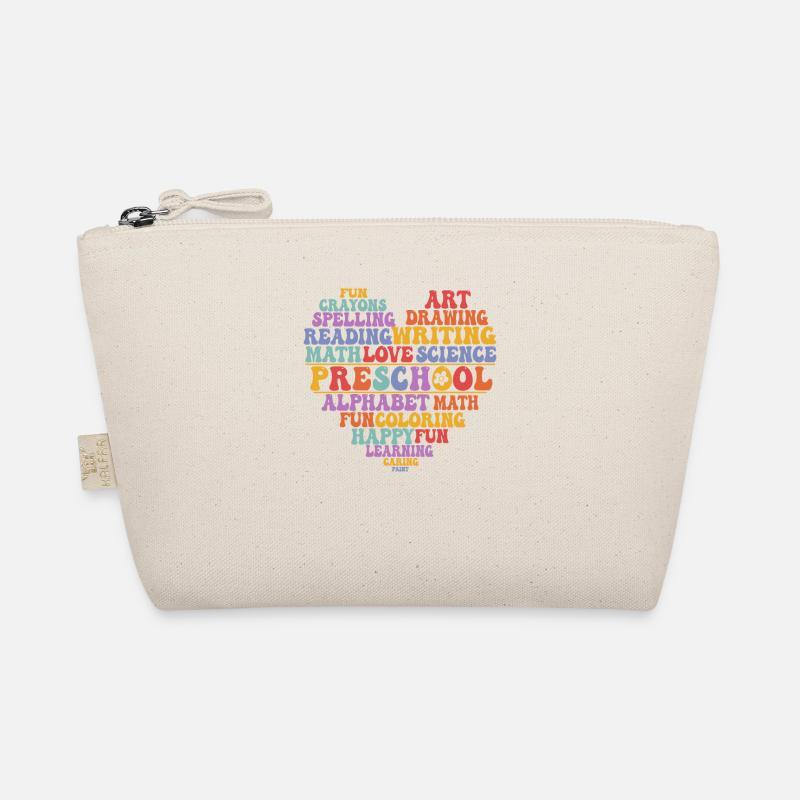 Heart Preschool Team Teacher Student Day 100 Organic Pouch