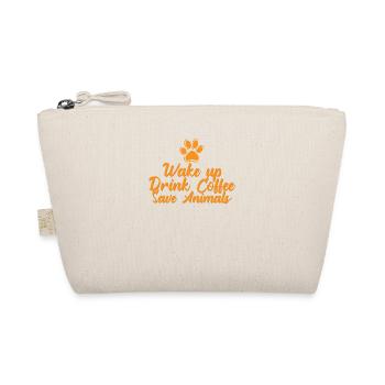 Wake up Drink Coffee Save Animals Tierarzt - Bio-Täschchen - Natur - Vorne