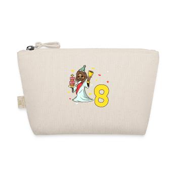 With Jesus - Children's Birthday 8 Years - Organic Pouch - nature - Front