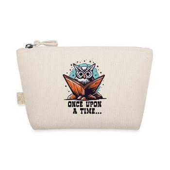 Once upon a time, there was a book-reading owl friend - Organic Pouch - nature - Front