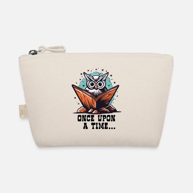 Once upon a time, there was a book-reading owl friend Organic Pouch