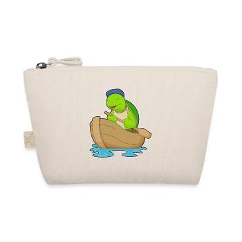Turtle Small Boat - Organic Pouch - nature - Front