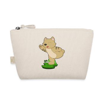 Cat Yoga Fitness Gymnastics - Organic Pouch - nature - Front