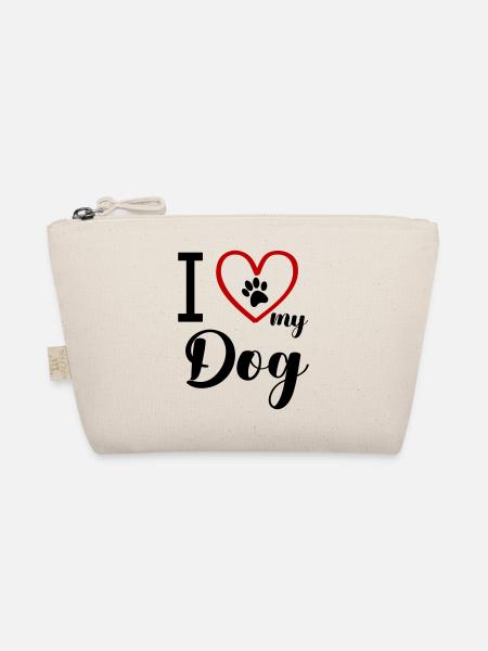 i love my dog - Bio-Täschchen - Natur