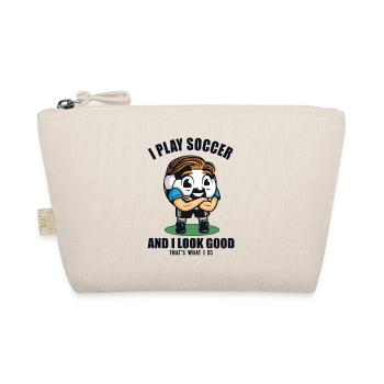 I play Soccer and I look Good Fußballprofi - Bio-Täschchen - Natur - Vorne