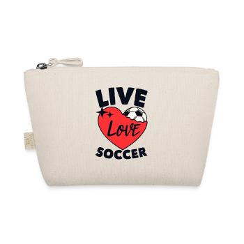Live Love Soccer Professional Soccer Soccer God - Organic Pouch - nature - Front