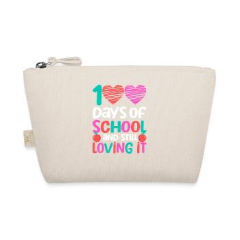 100 days of school and still having fun - Organic Pouch - nature - Front
