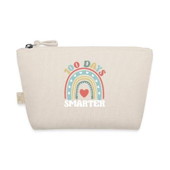 100 Days Smart Funny Teacher Student Happiness - Organic Pouch - nature - Front