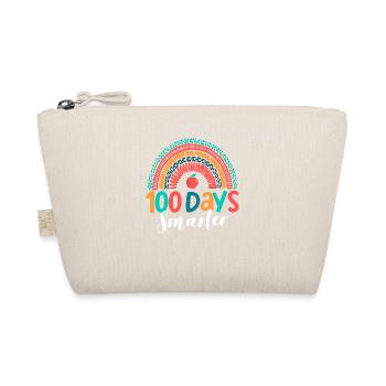 100 Days Smart Funny Teacher Student Happiness - Organic Pouch - nature - Front