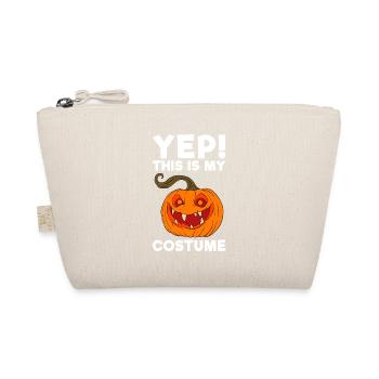 Halloween Pumpkin Halloween Ghost - Organic Pouch - nature - Front