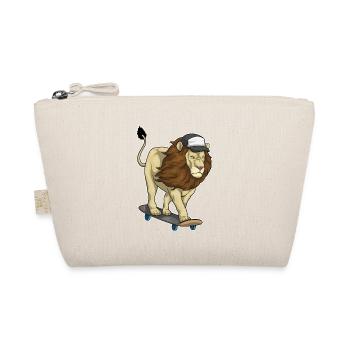 Lion Skater Skateboard - Organic Pouch - nature - Front