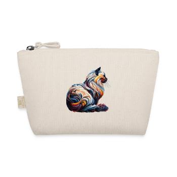 Bunte abstrakte Katze - Bio-Täschchen - Natur - Vorne