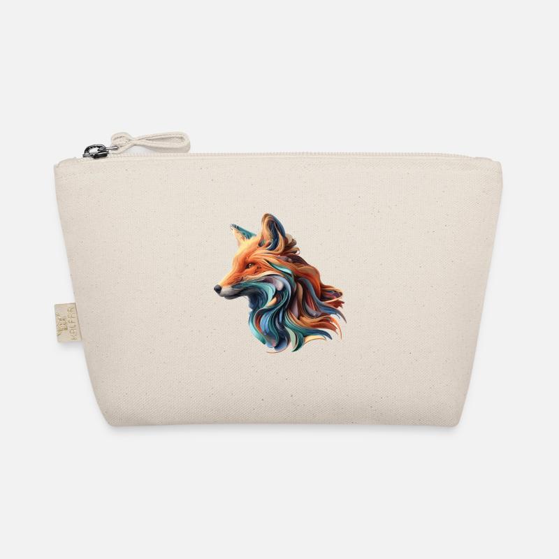 Colorful Abstract Fox Organic Pouch