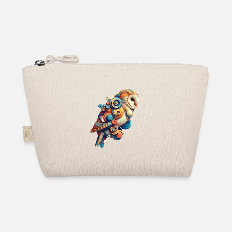 Bunte abstrakte Eule Bio-Täschchen