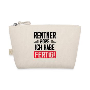 Rentner 2025 Ruhestand Geschenk - Bio-Täschchen - Natur - Vorne