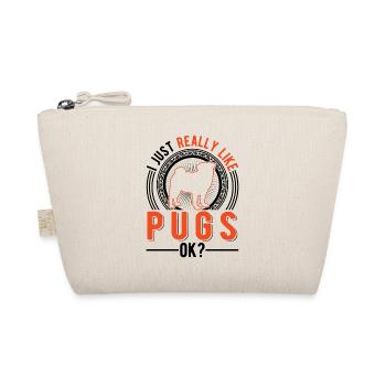 Ich mag einfach Mops Hund - Bio-Täschchen - Natur - Vorne