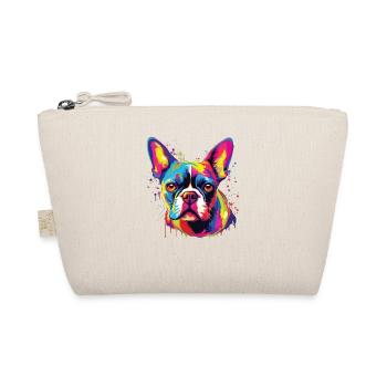 Watercolor Colorful Boston Terrier - Organic Pouch - nature - Front
