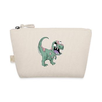Dinosaurier Zombie Gruselig - Bio-Täschchen - Natur - Vorne