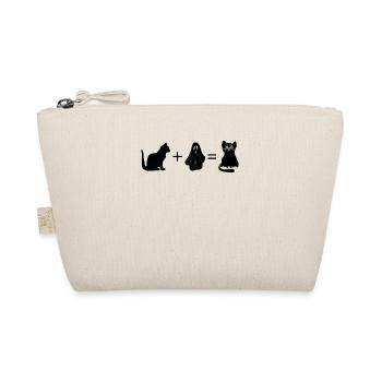 Funny Halloween Cat + Ghost = Cat Ghost - Bio-Täschchen - Natur - Vorne