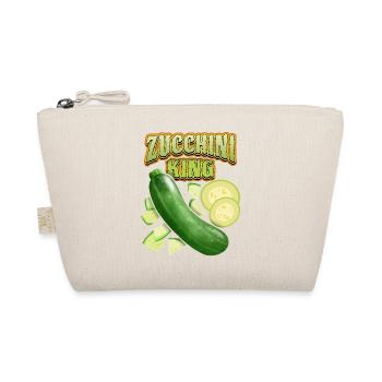 Zucchini King, Funny Vegetable Saying - Organic Pouch - nature - Front